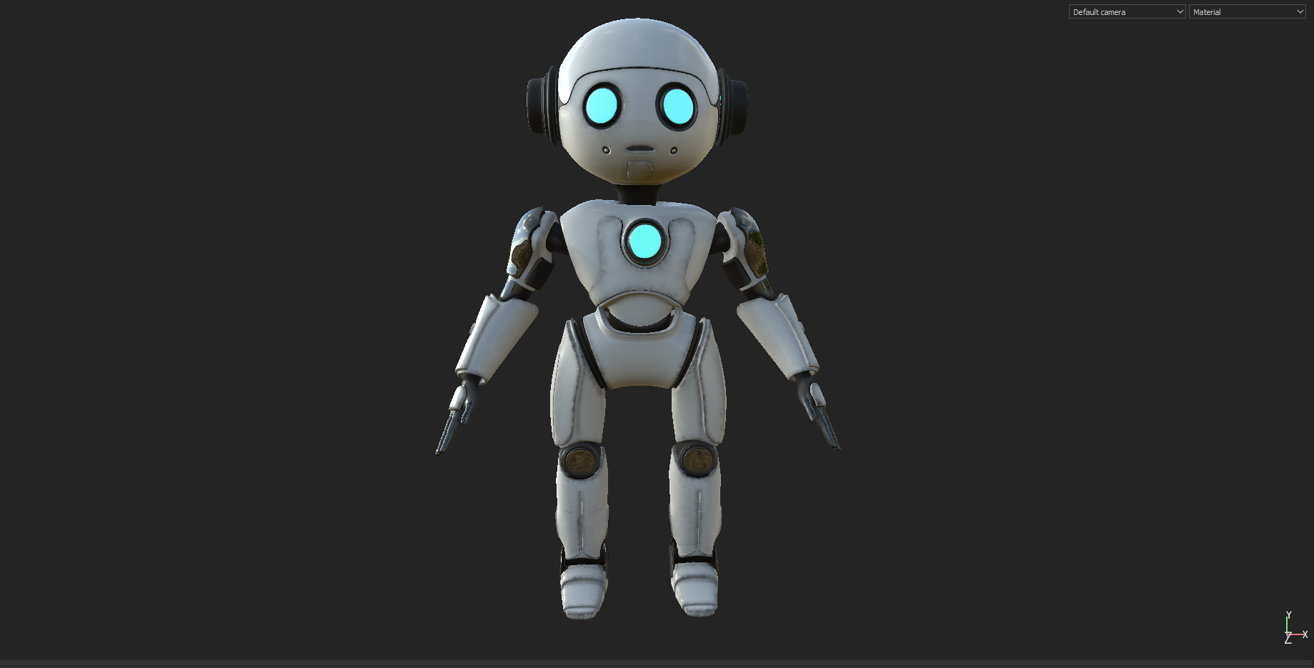 HUMANOID ROBOT Low-poly 3D model_6