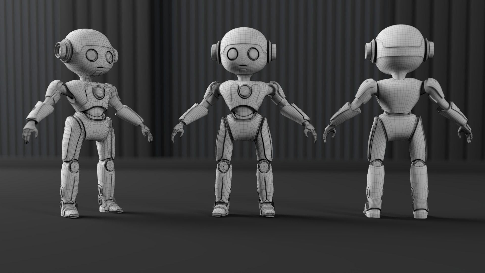 HUMANOID ROBOT Low-poly 3D model_16