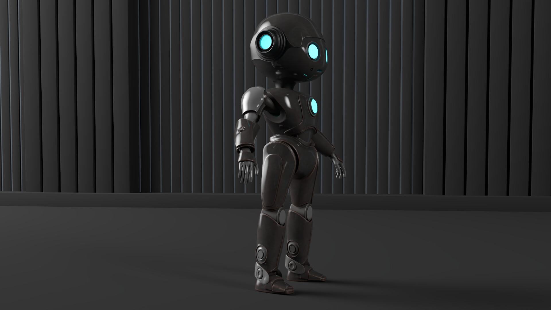 HUMANOID ROBOT Low-poly 3D model_13