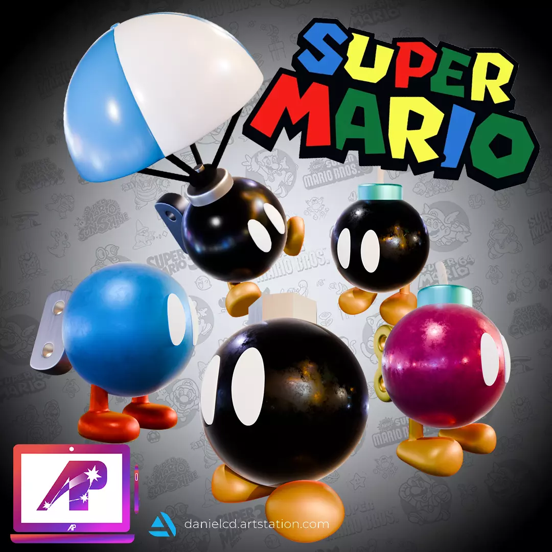 Bob Ombs Mario series Free 3D print model