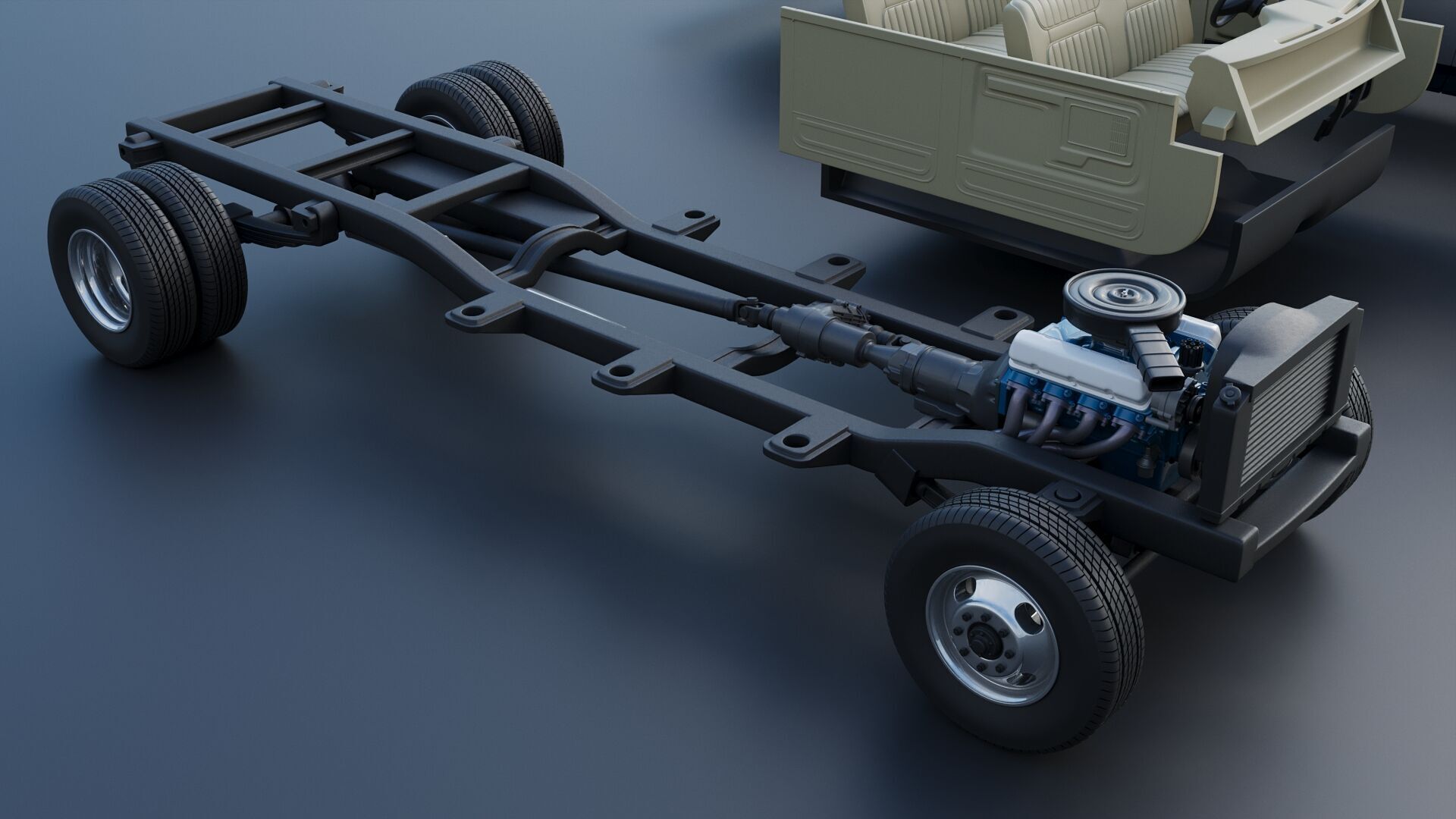 Pickup Truck F-350 Crew Cab 1983 3D print model_30