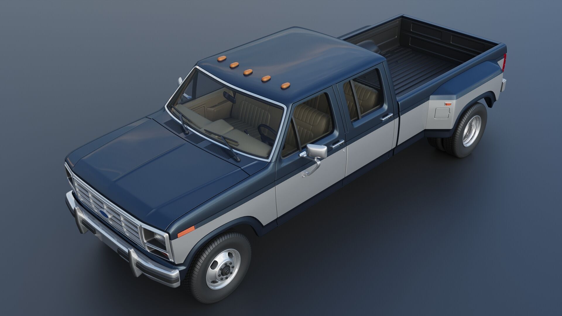 Pickup Truck F-350 Crew Cab 1983 3D print model_12