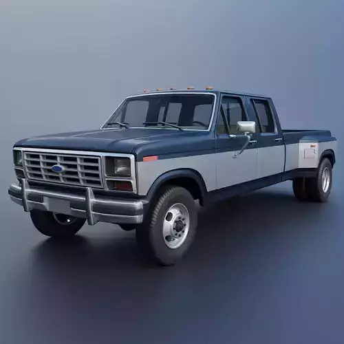 Pickup Truck F-350 Crew Cab 1983 3D print model