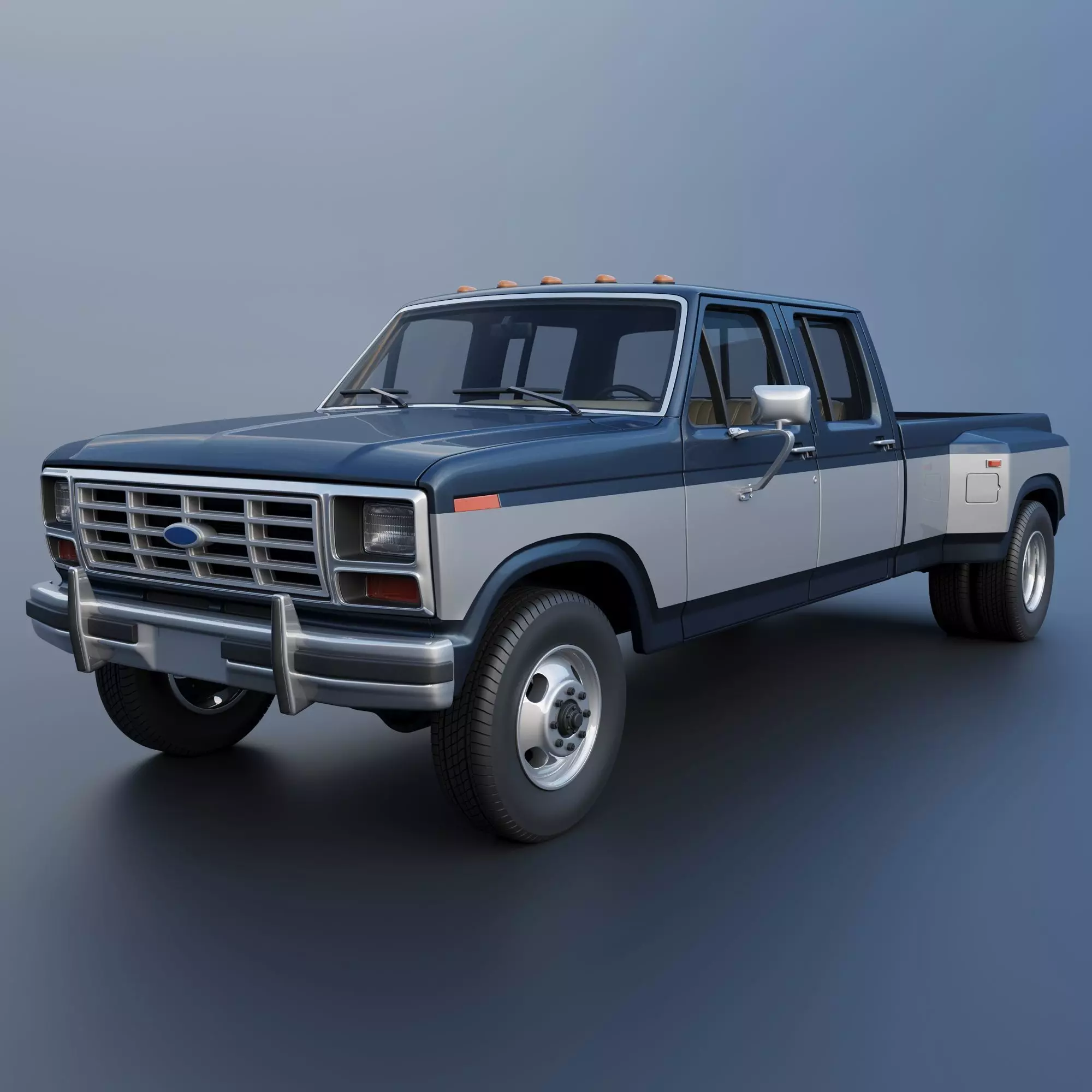Pickup Truck F-350 Crew Cab 1983 3D print model_0