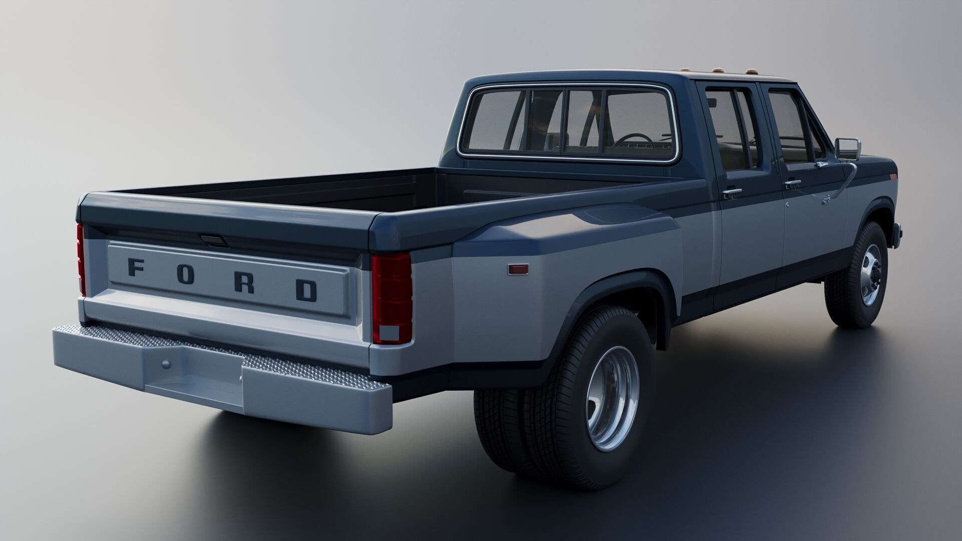 Pickup Truck F-350 Crew Cab 1983 3D print model_6
