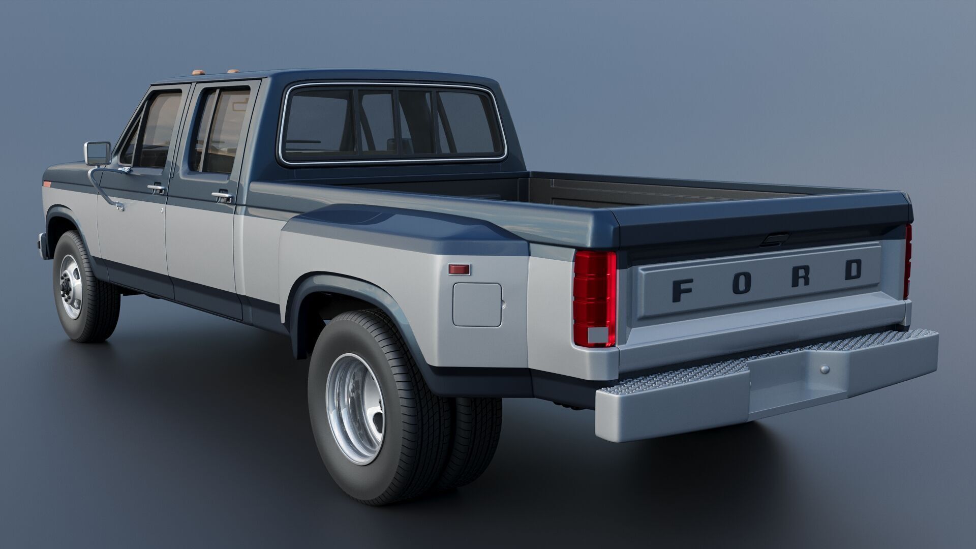 Pickup Truck F-350 Crew Cab 1983 3D print model_29