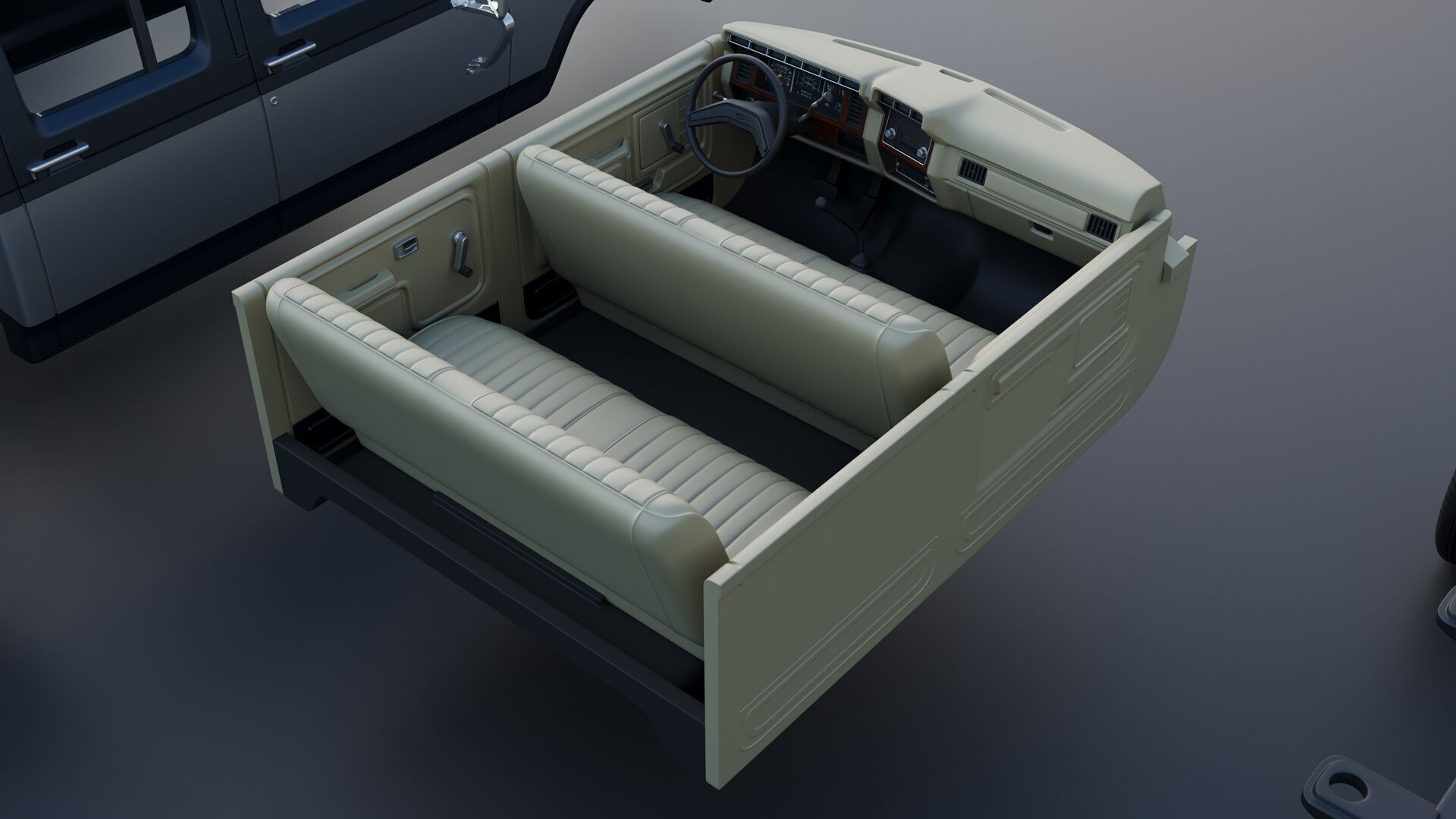 Pickup Truck F-350 Crew Cab 1983 3D print model_27