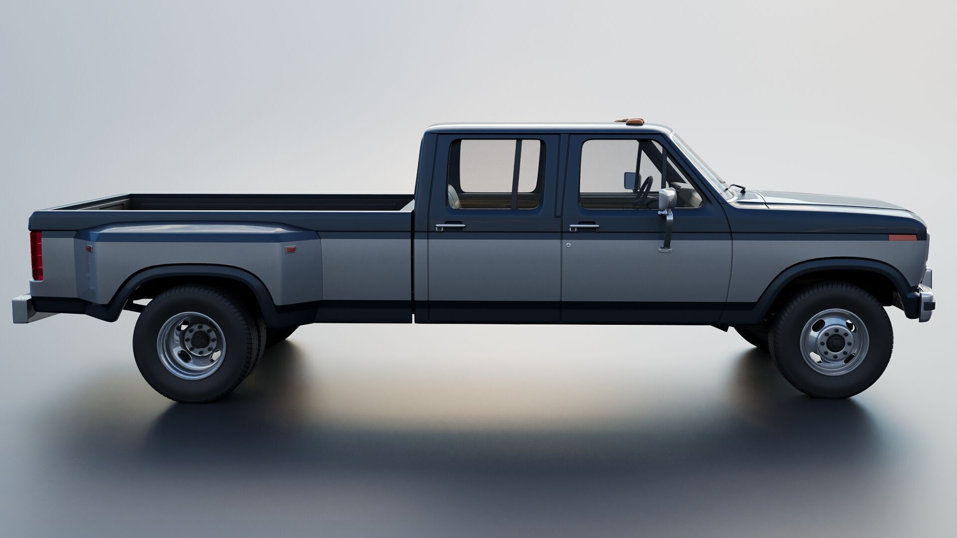 Pickup Truck F-350 Crew Cab 1983 3D print model_8