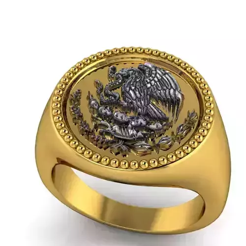 Coat of Arms Mexico - Escudo de Mexico RING 3D print model