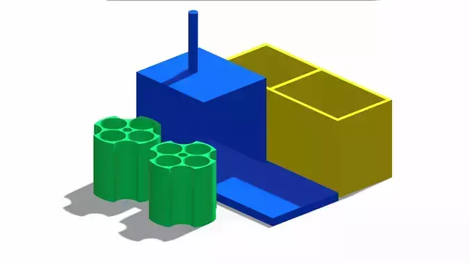 v 1 pen holder  Low-poly 3D model