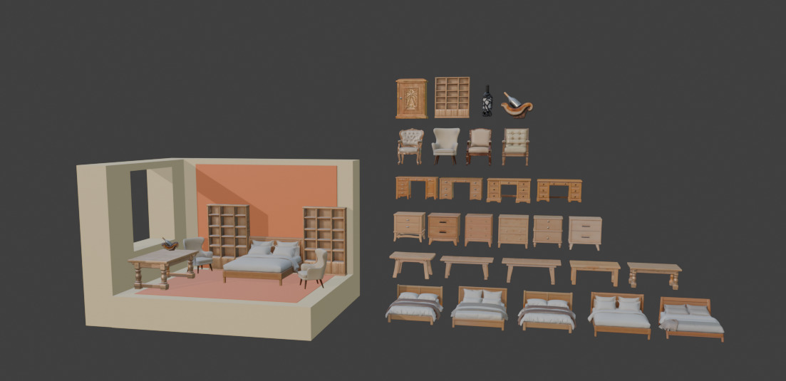 Furniture Megapack  3D print model_2