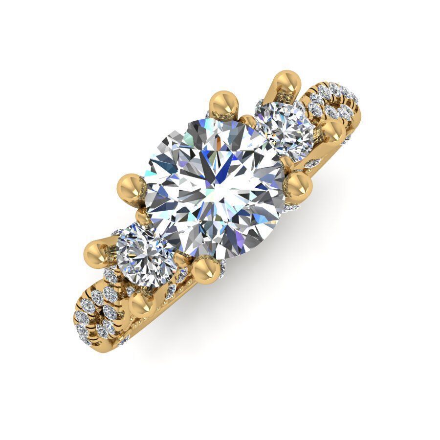 vintage ring 3D print model_7