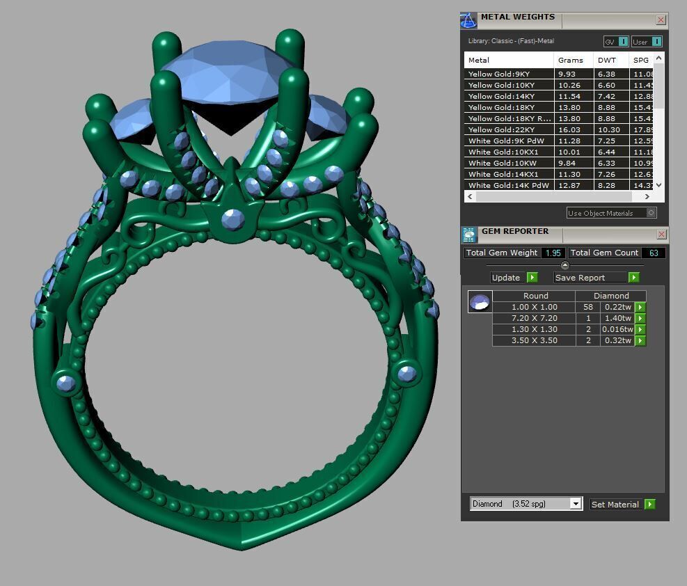 vintage ring 3D print model_4