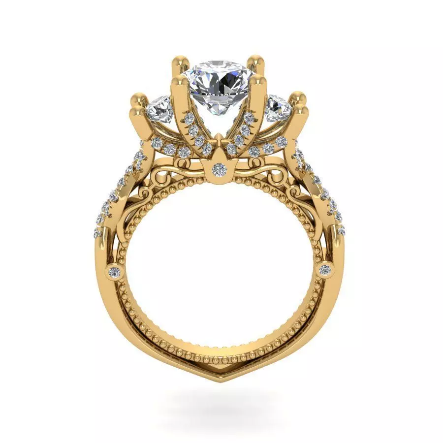 vintage ring 3D print model_0