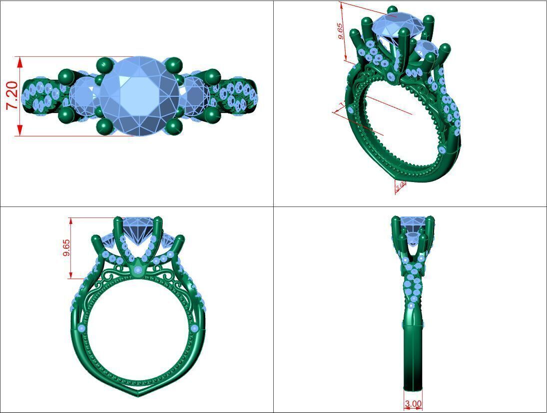 vintage ring 3D print model_5