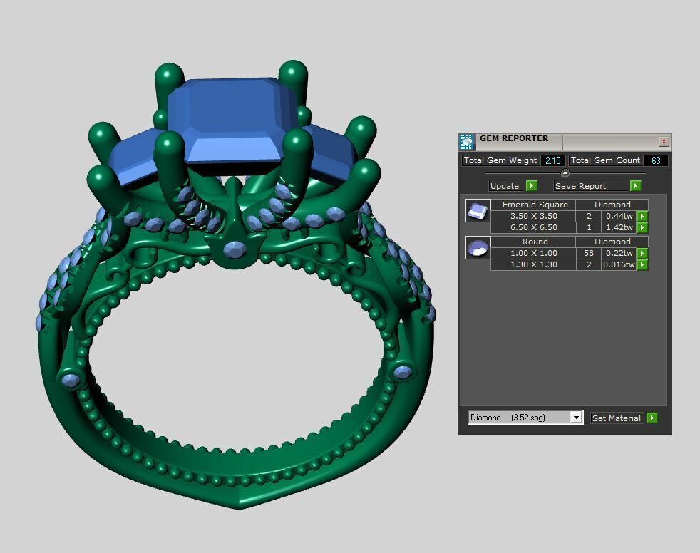 vintage ring 3D print model_8
