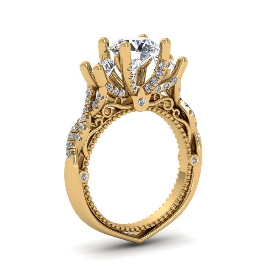 vintage ring 3D print model_6