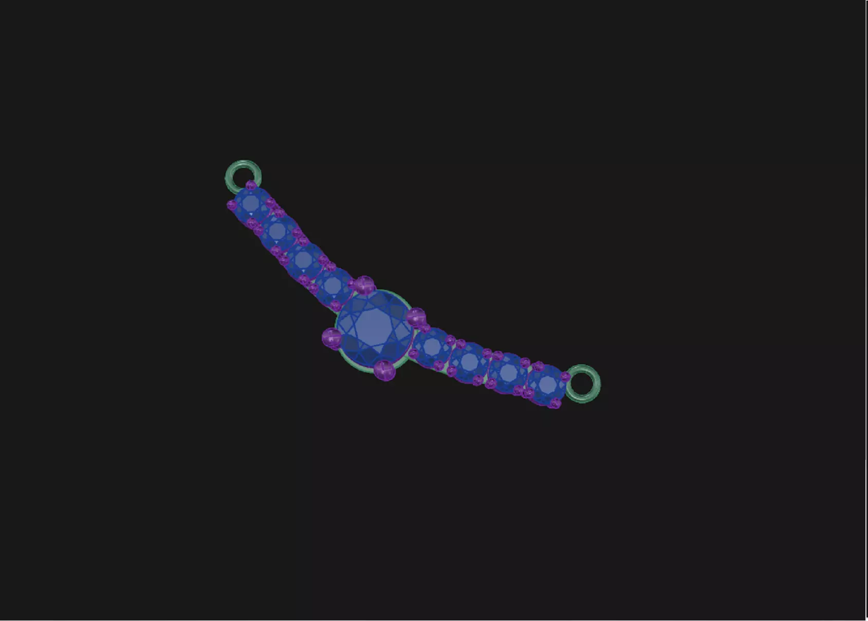 Diamond necklace 3D print model_0