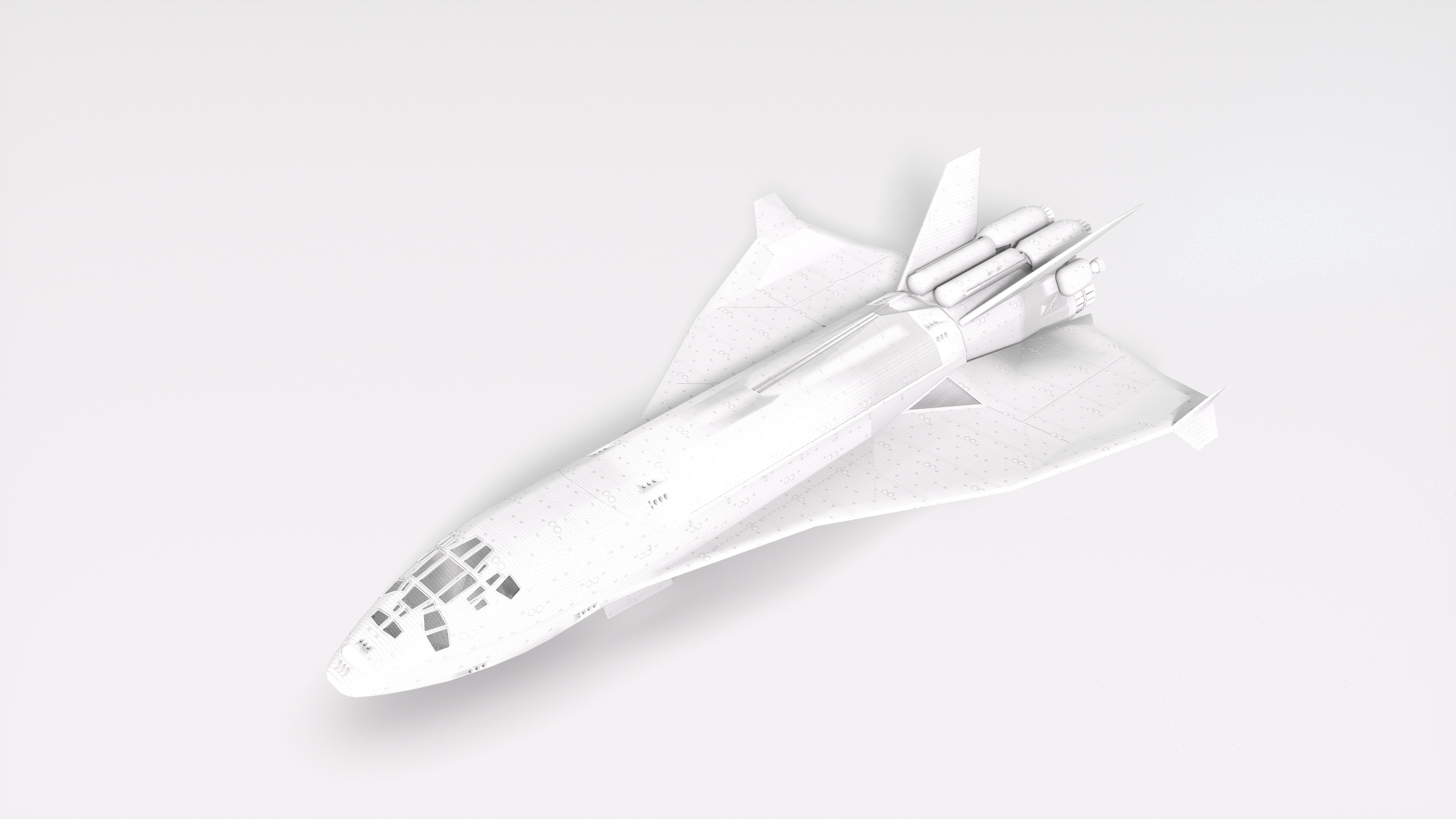 Sci-Fi Future Space Shuttle 3D model_23