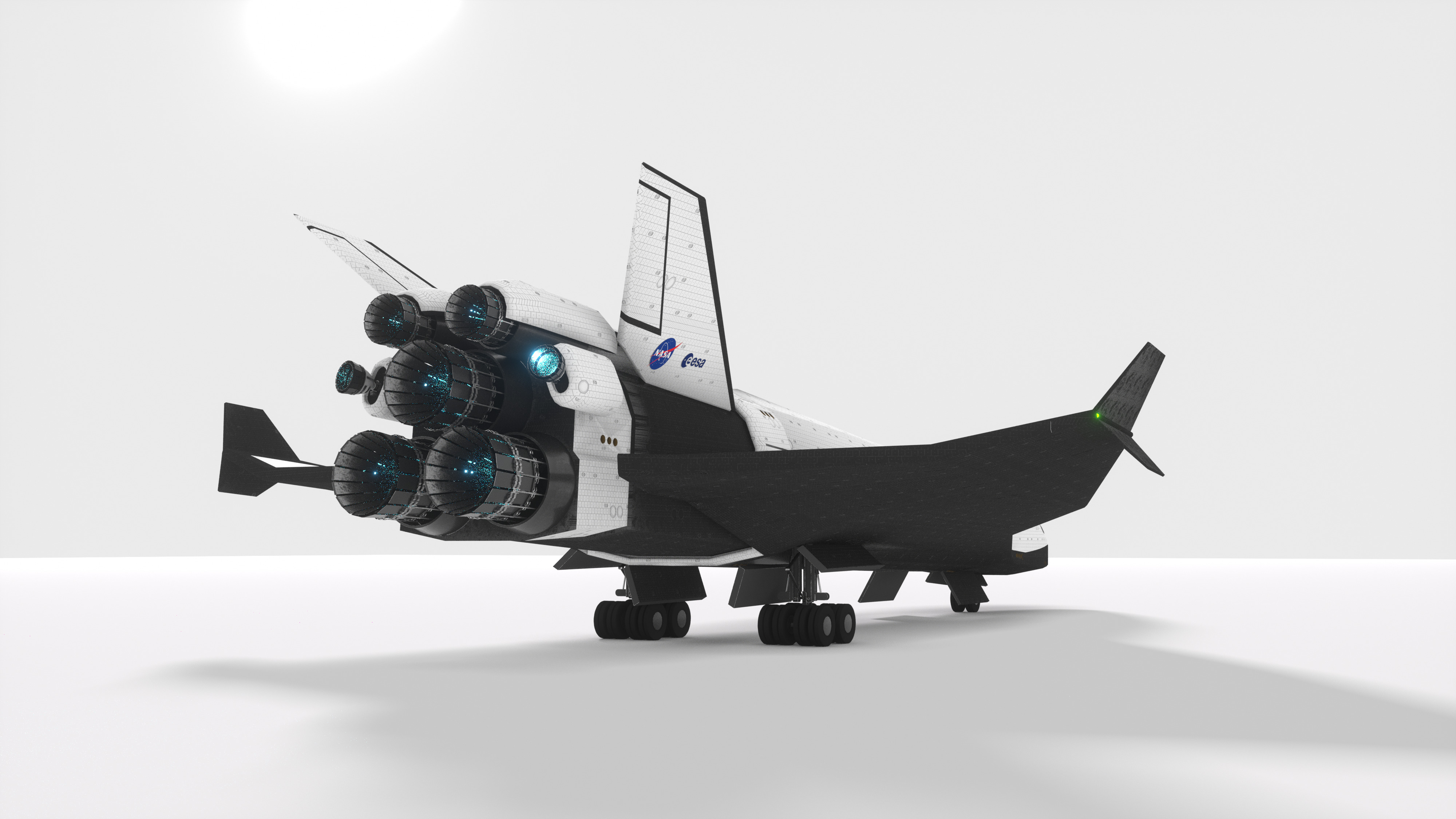 Sci-Fi Future Space Shuttle 3D model_18
