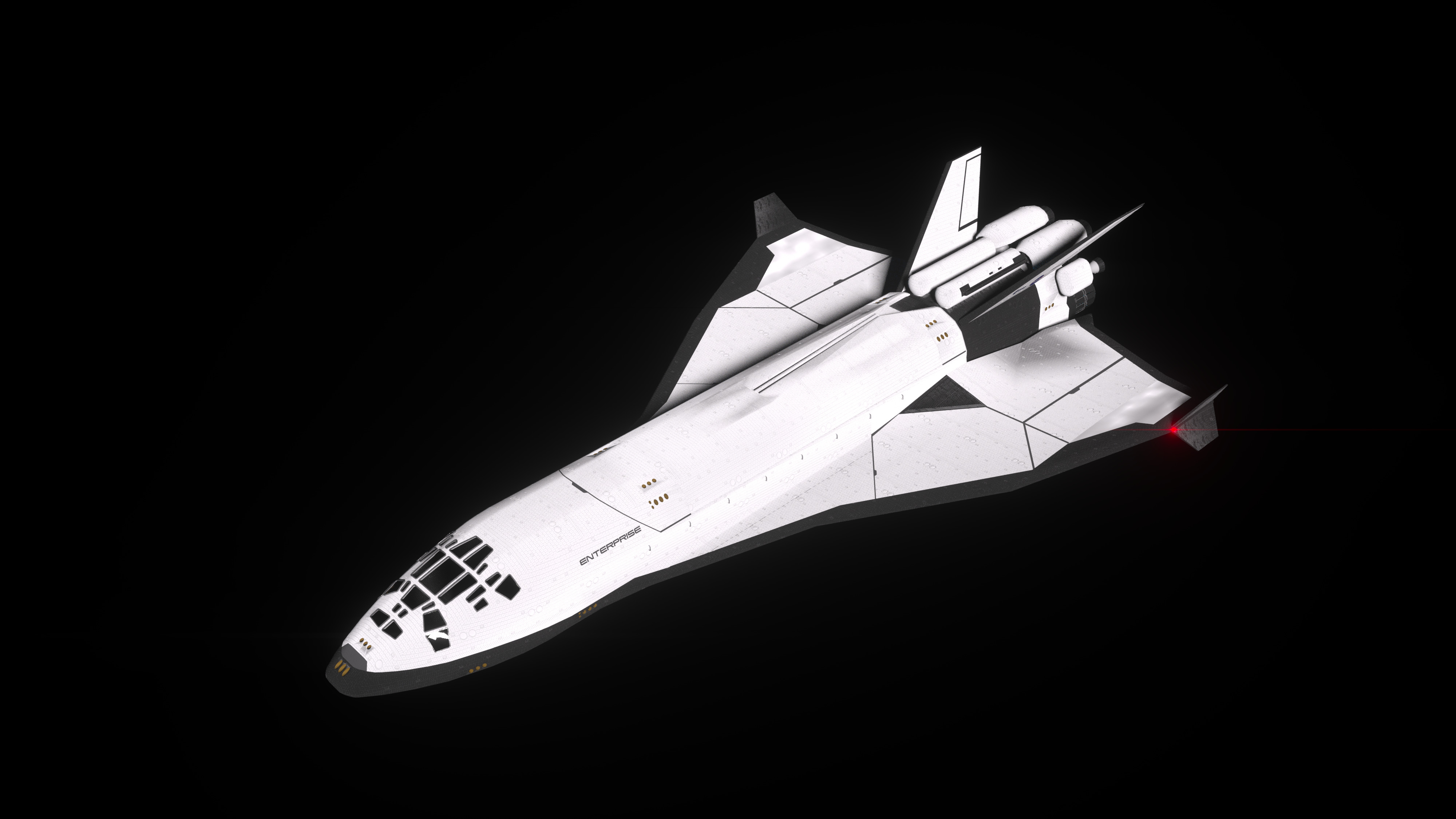 Sci-Fi Future Space Shuttle 3D model_1