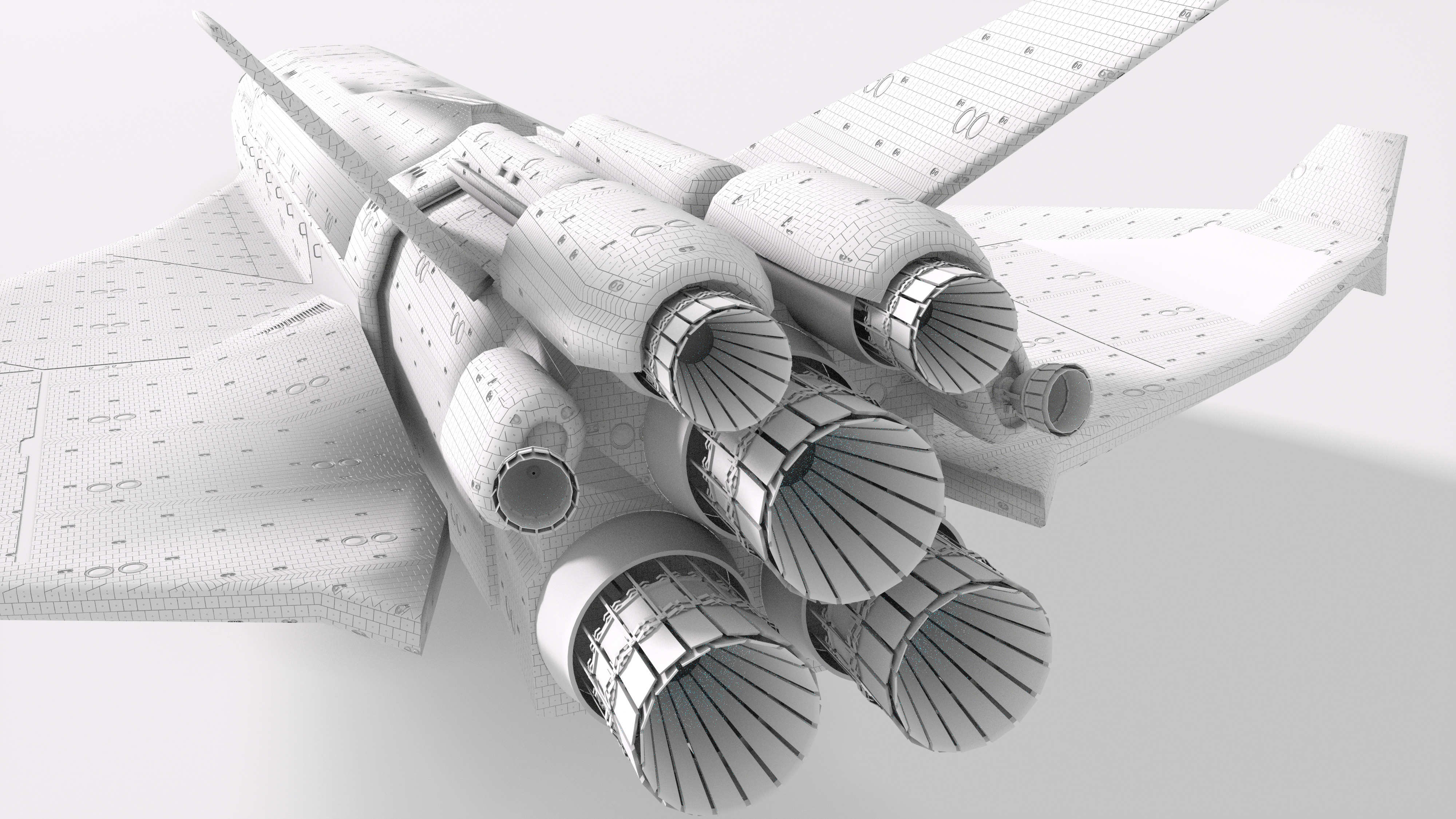 Sci-Fi Future Space Shuttle 3D model_27