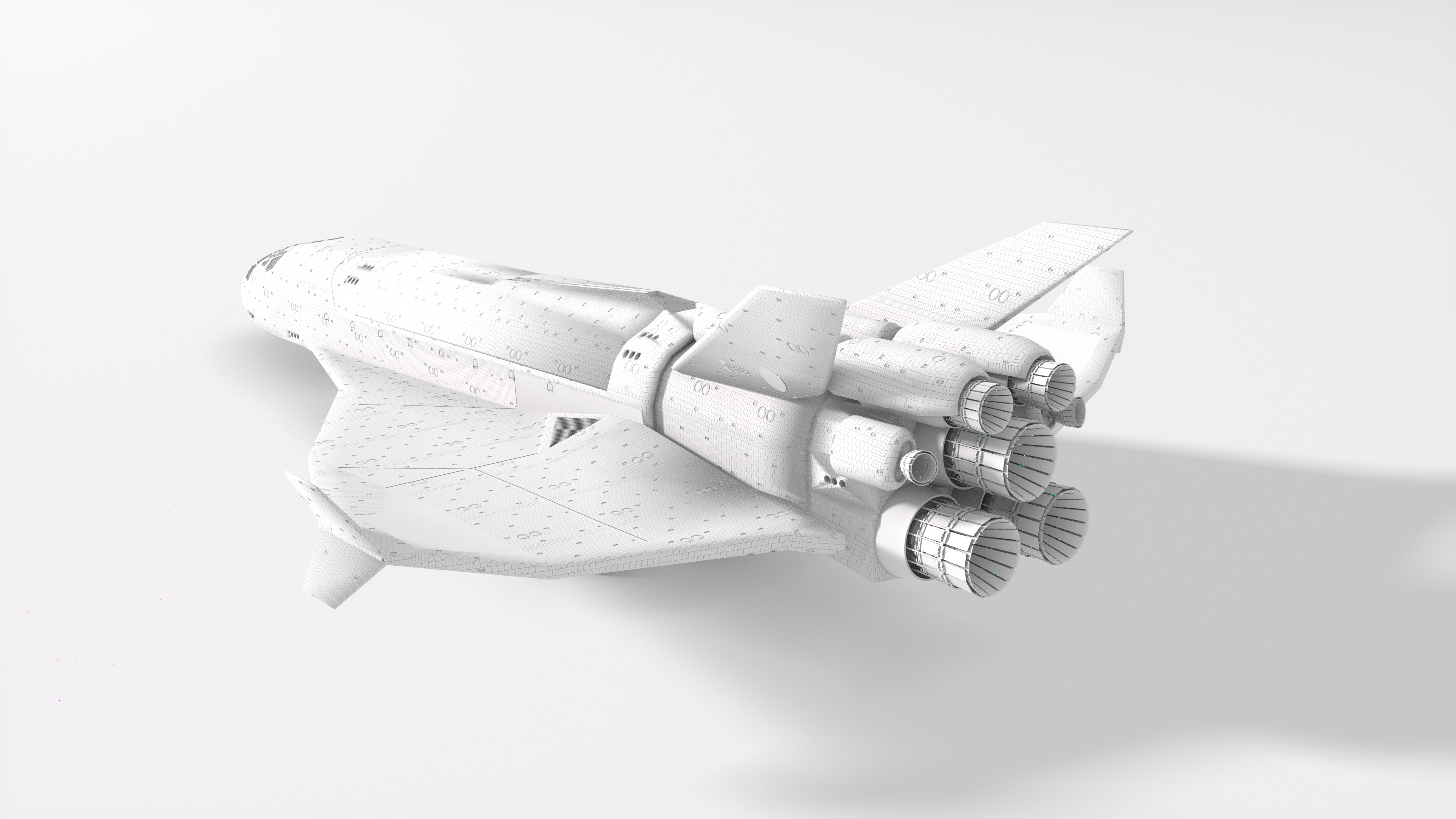 Sci-Fi Future Space Shuttle 3D model_29