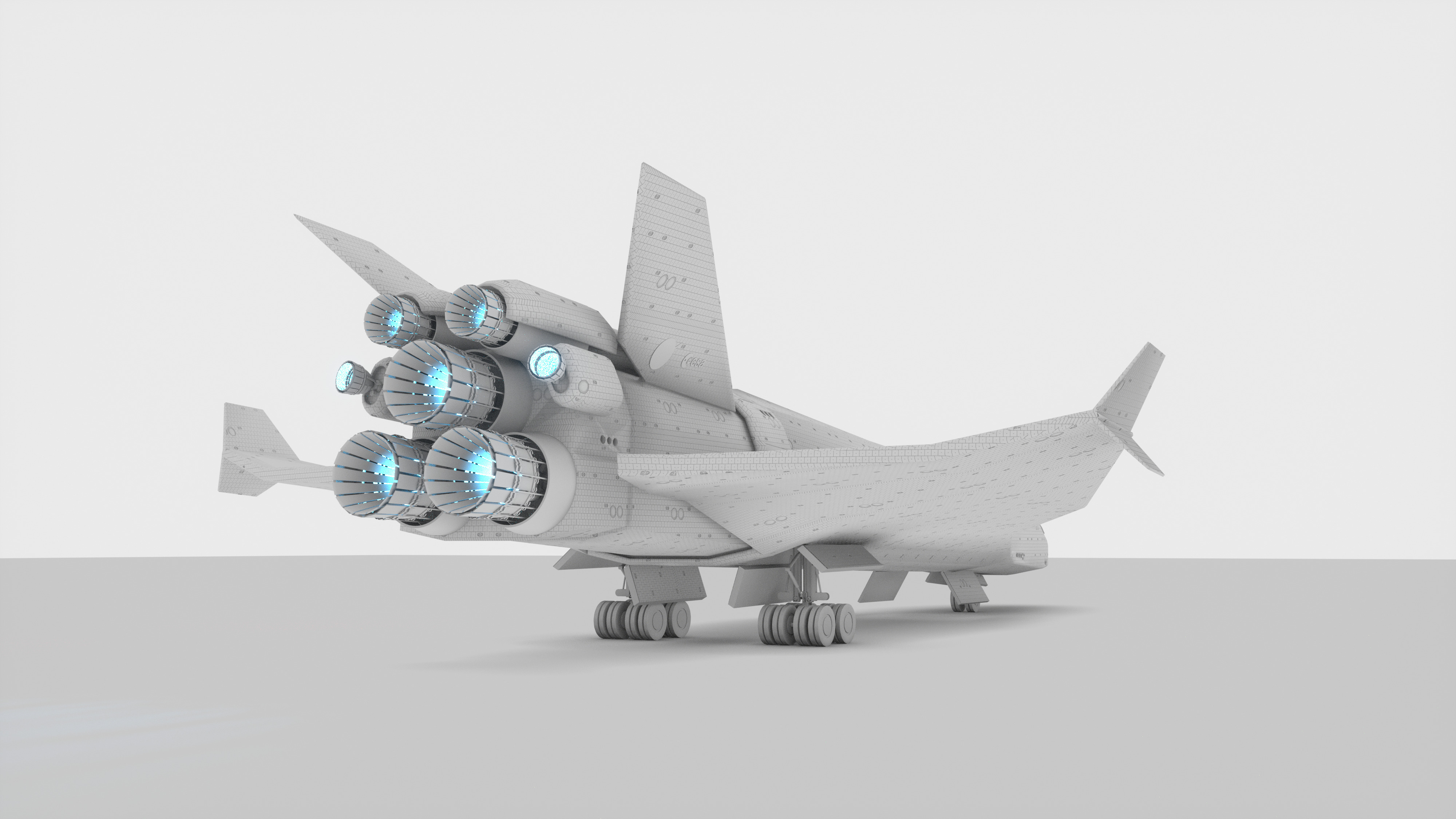 Sci-Fi Future Space Shuttle 3D model_30