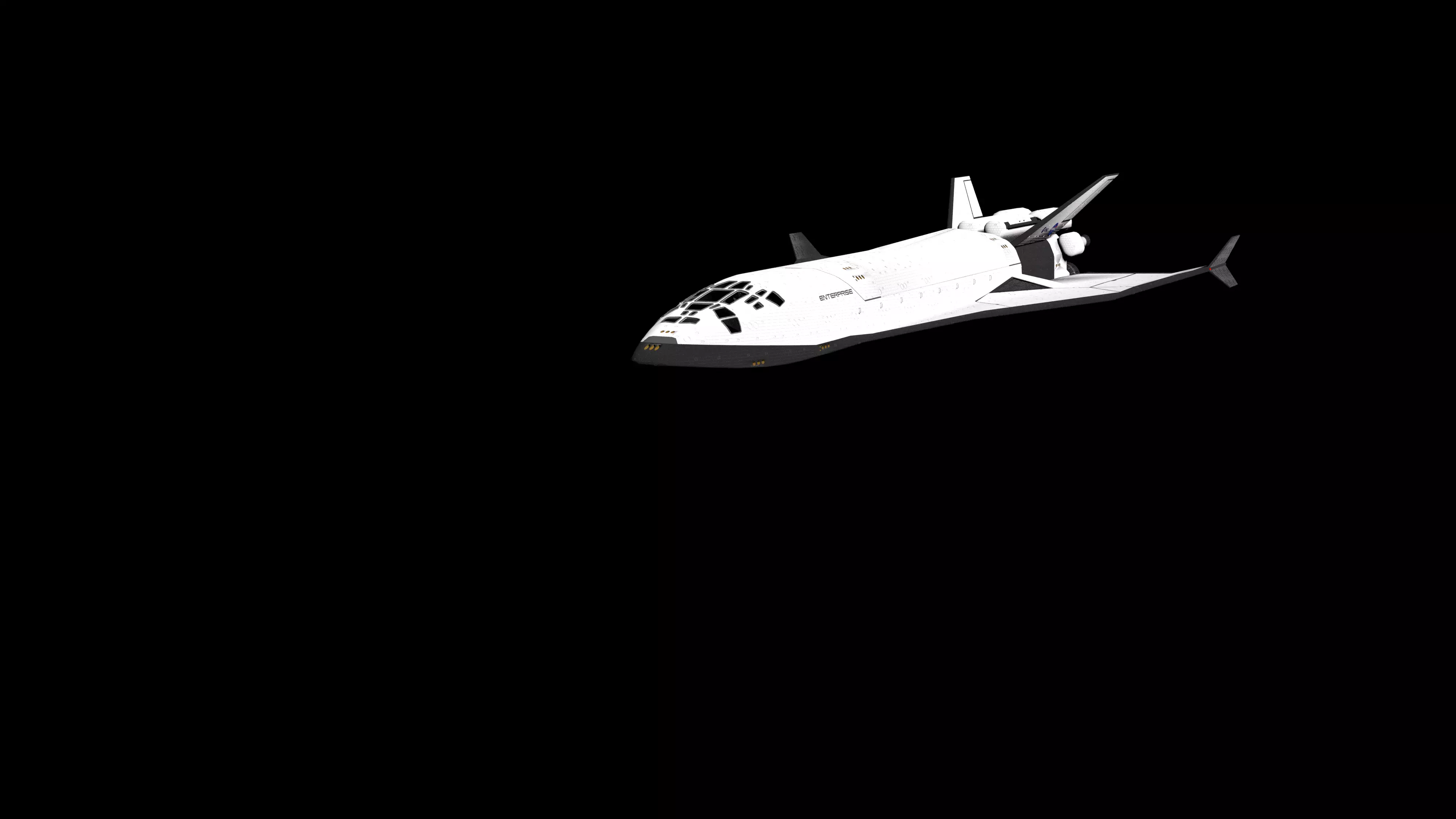 Sci-Fi Future Space Shuttle 3D model_0