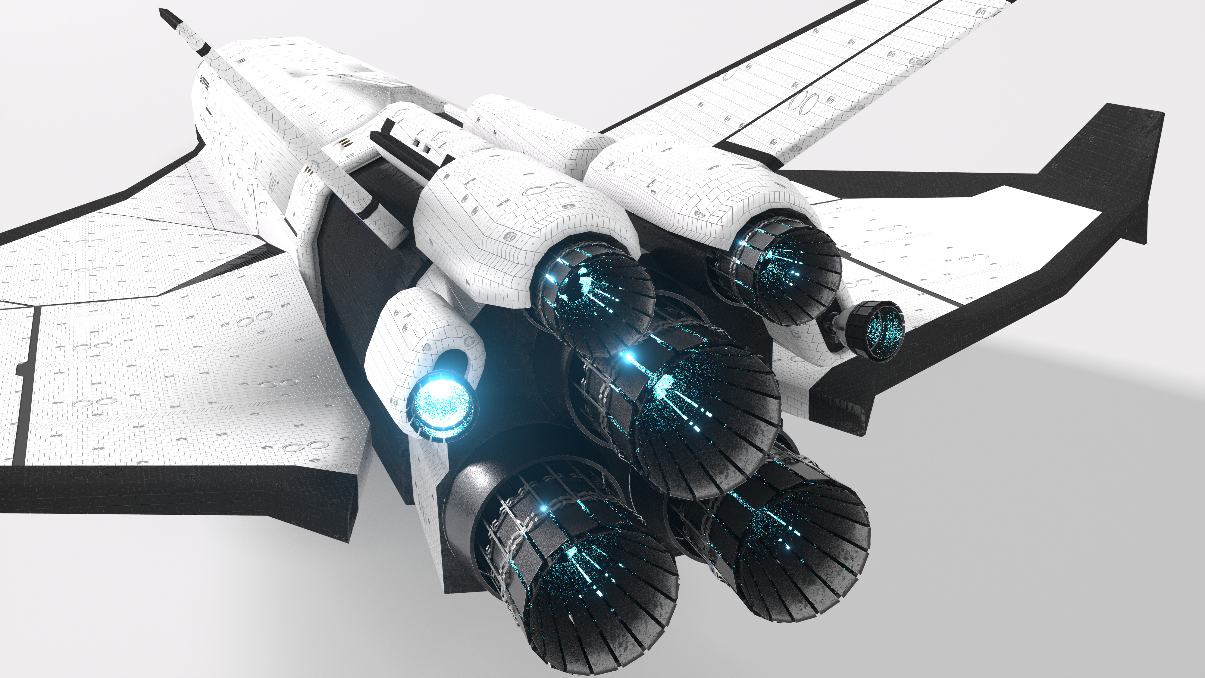 Sci-Fi Future Space Shuttle 3D model_15