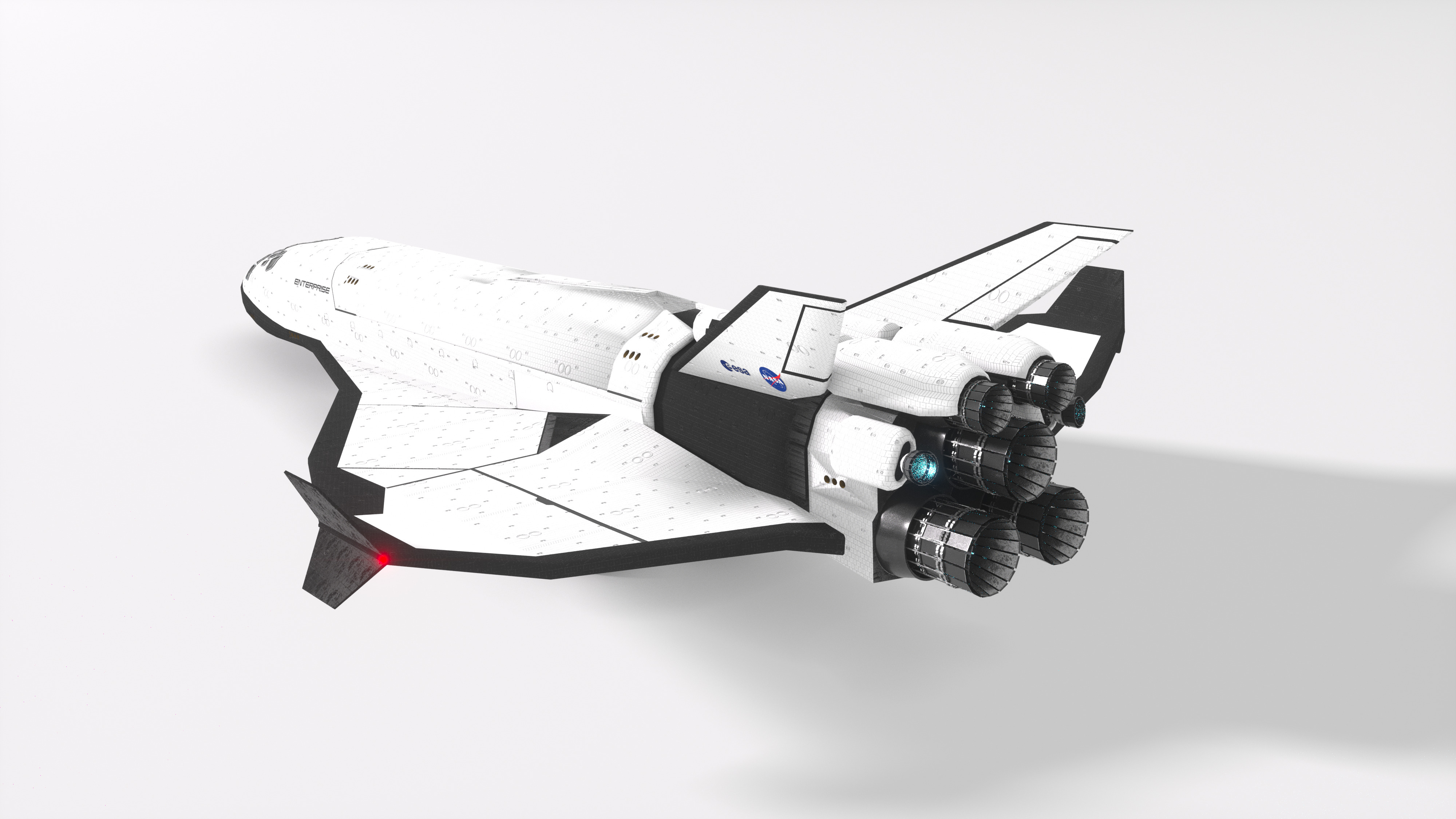 Sci-Fi Future Space Shuttle 3D model_17