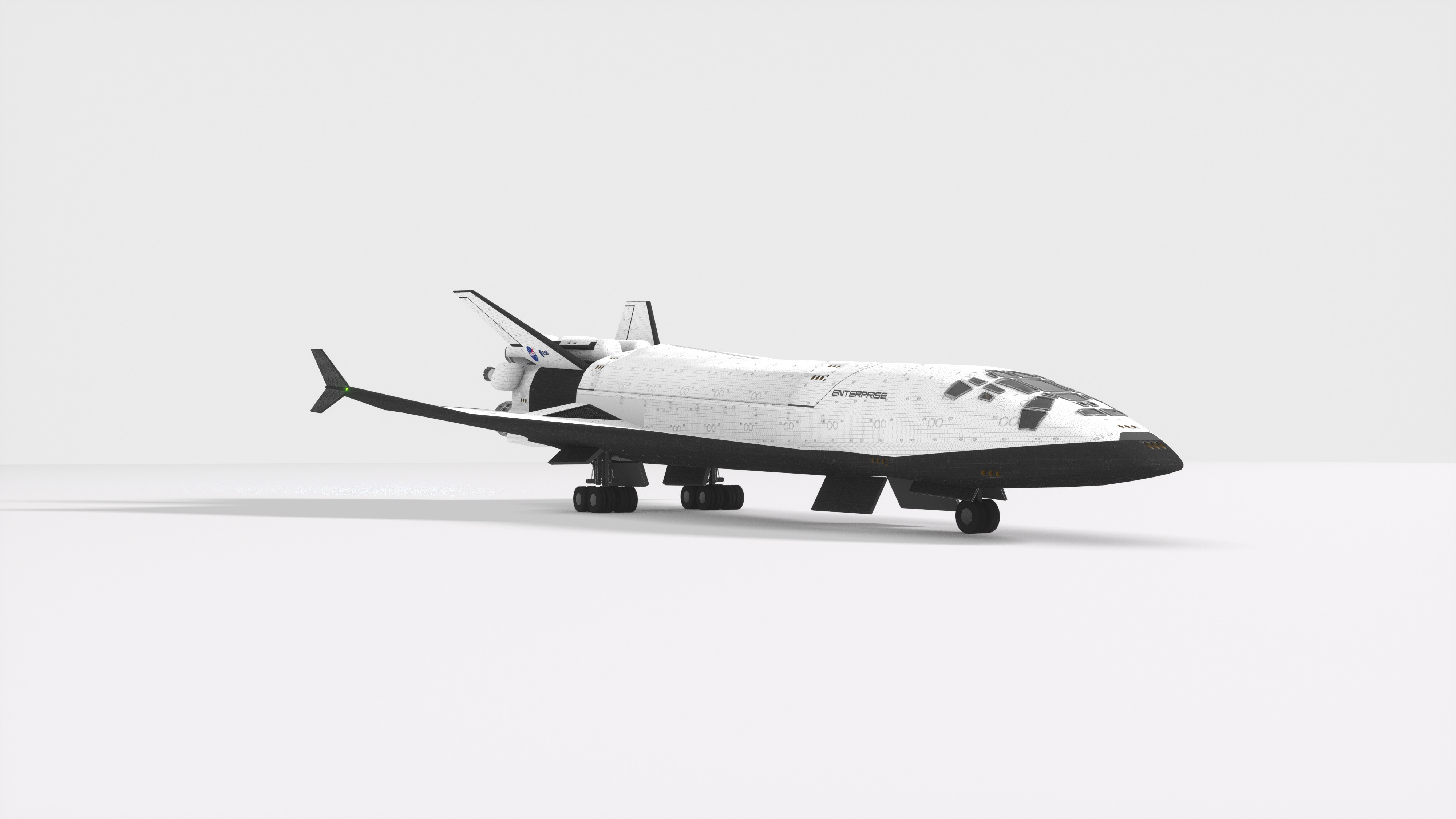 Sci-Fi Future Space Shuttle 3D model_19