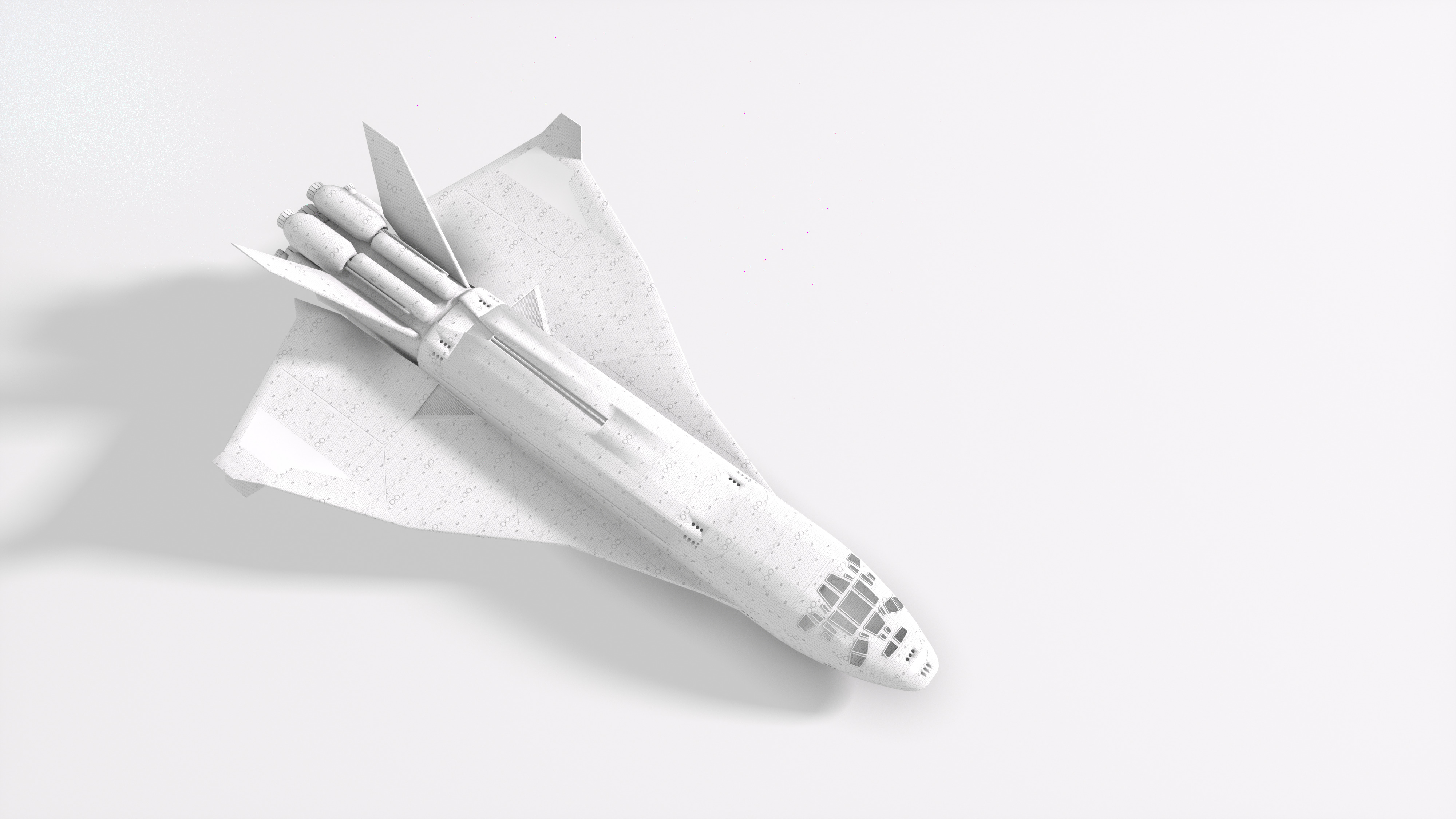 Sci-Fi Future Space Shuttle 3D model_28