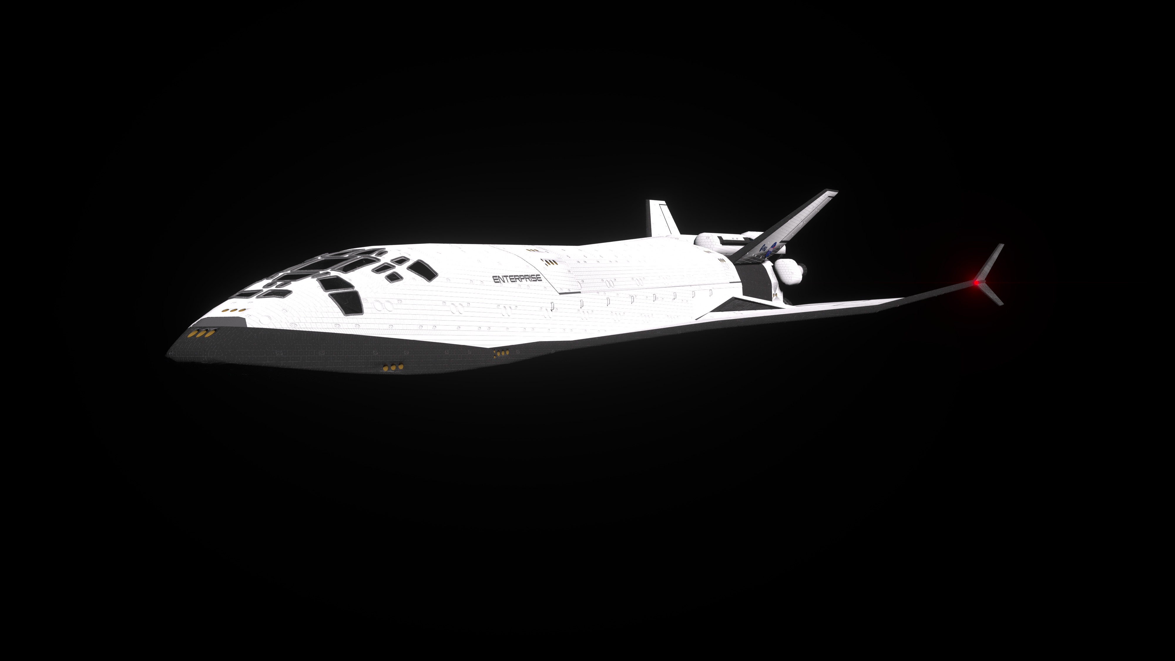 Sci-Fi Future Space Shuttle 3D model_2