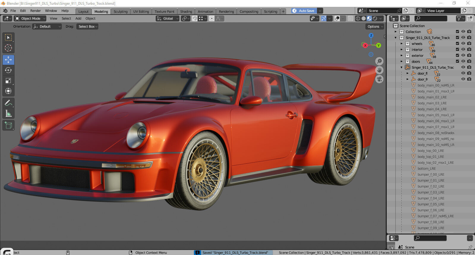 Singer 911 DLS Turbo Track 3D model_42