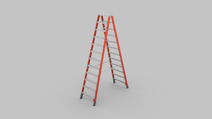 Heavy Duty 12 ft Ladder 3D model