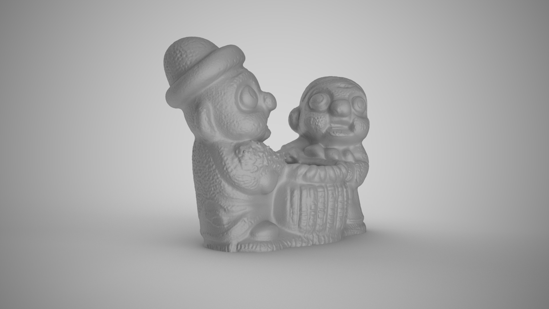 Villagers Pen Holder 3D print model_1