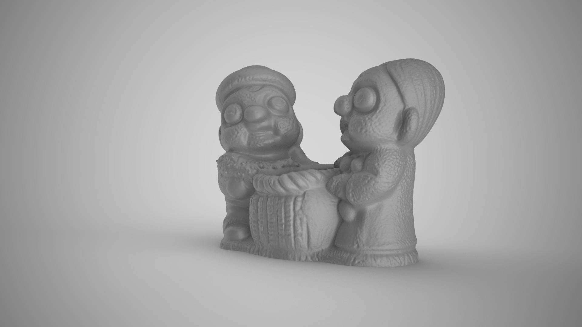 Villagers Pen Holder 3D print model_7