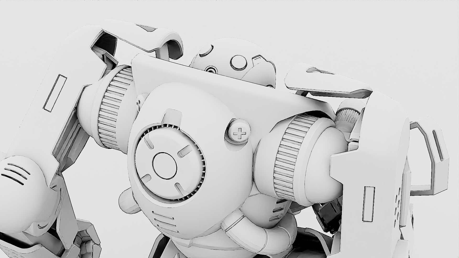 DOOM FIGHTER V-7  Rigged for Unreal Engine - Unity - MIXAMO  3D model_35