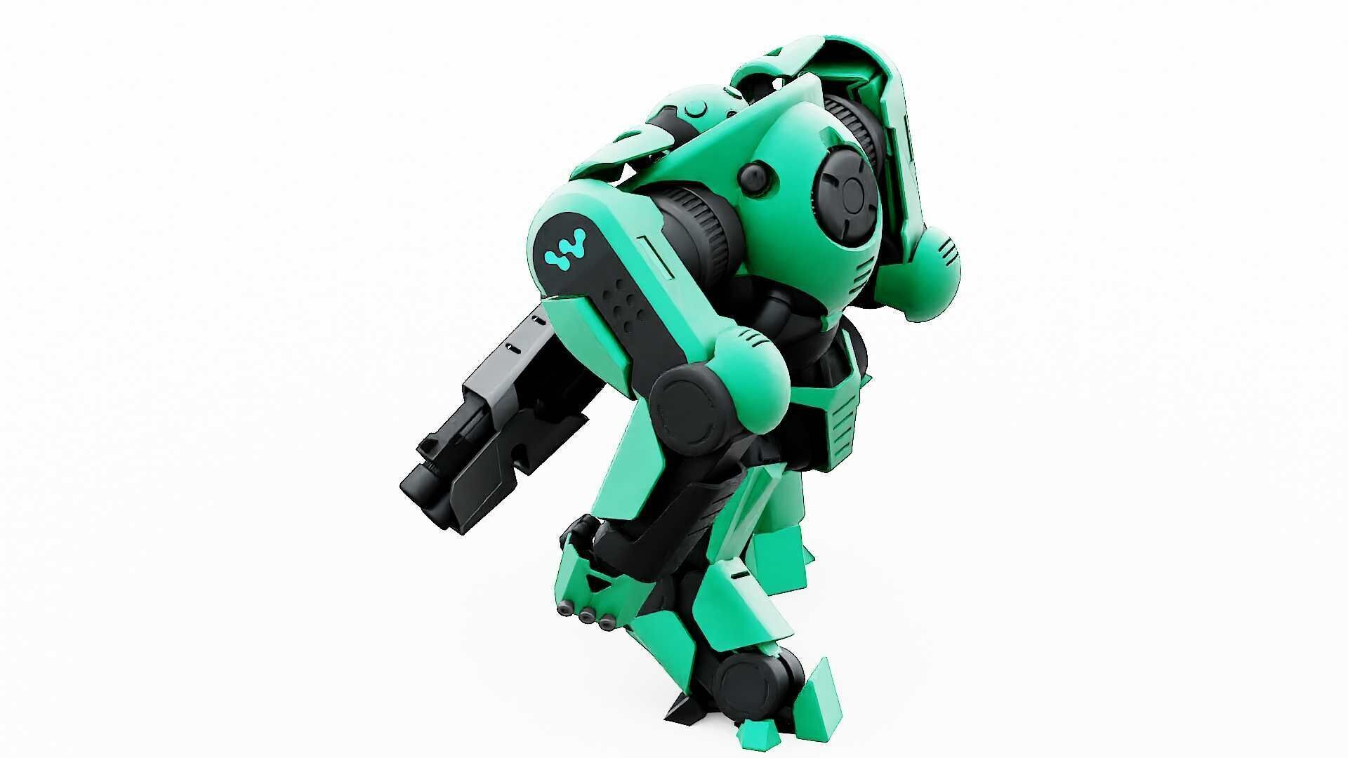 DOOM FIGHTER V-7  Rigged for Unreal Engine - Unity - MIXAMO  3D model_13