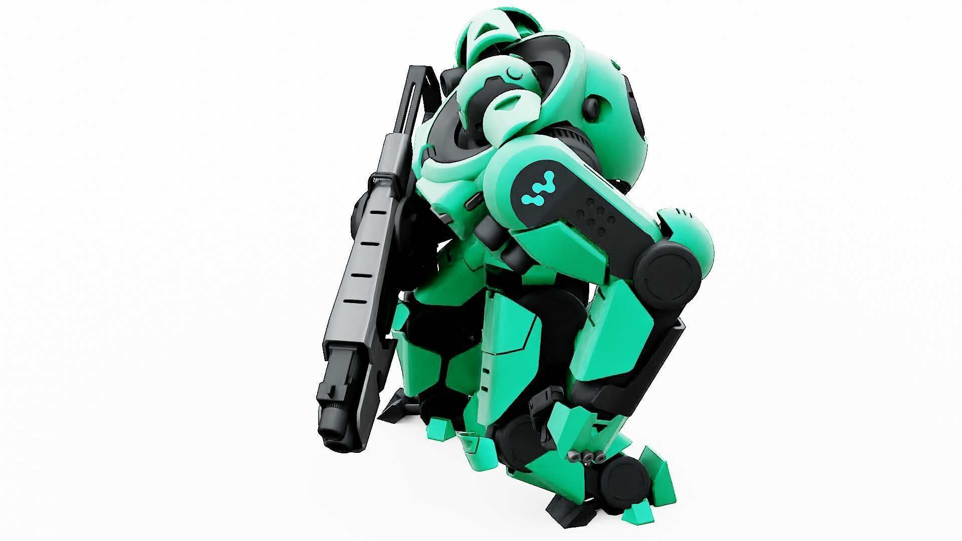 DOOM FIGHTER V-7  Rigged for Unreal Engine - Unity - MIXAMO  3D model_10