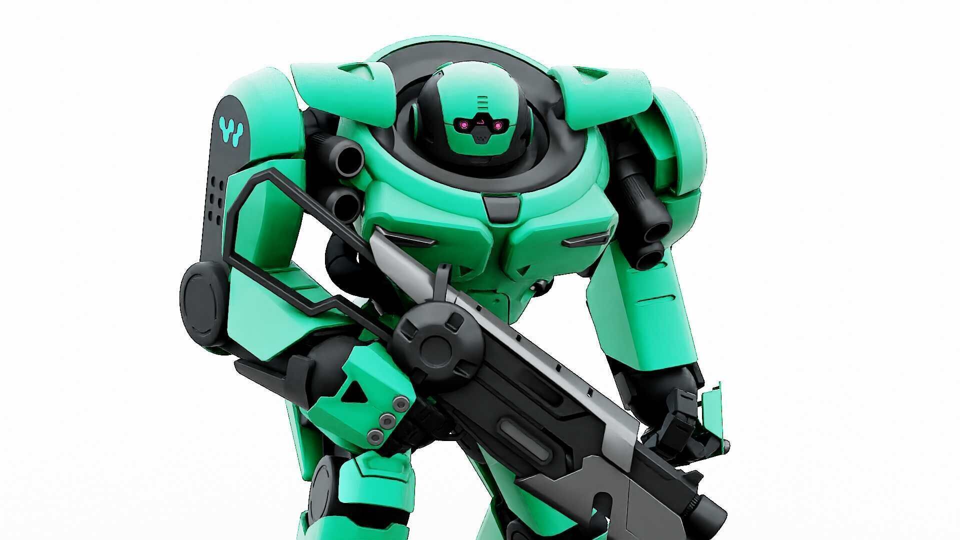 DOOM FIGHTER V-7  Rigged for Unreal Engine - Unity - MIXAMO  3D model_2