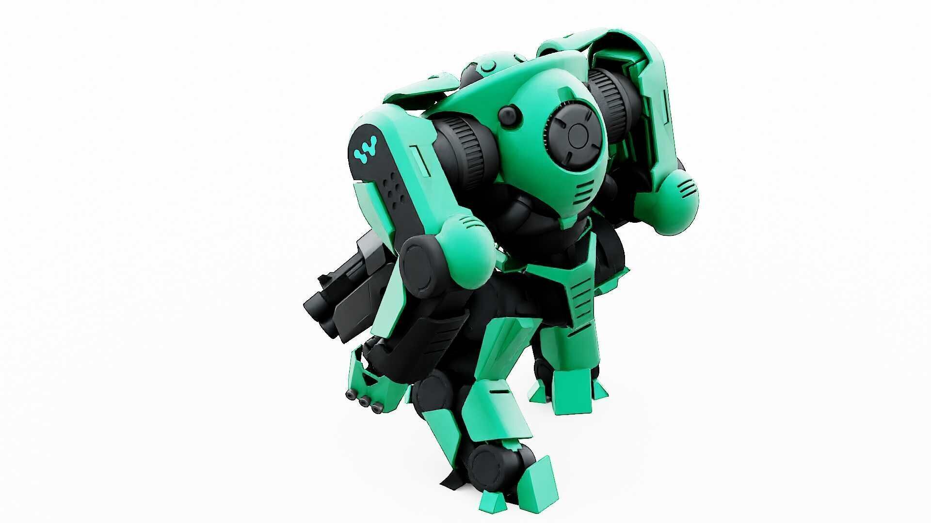 DOOM FIGHTER V-7  Rigged for Unreal Engine - Unity - MIXAMO  3D model_14