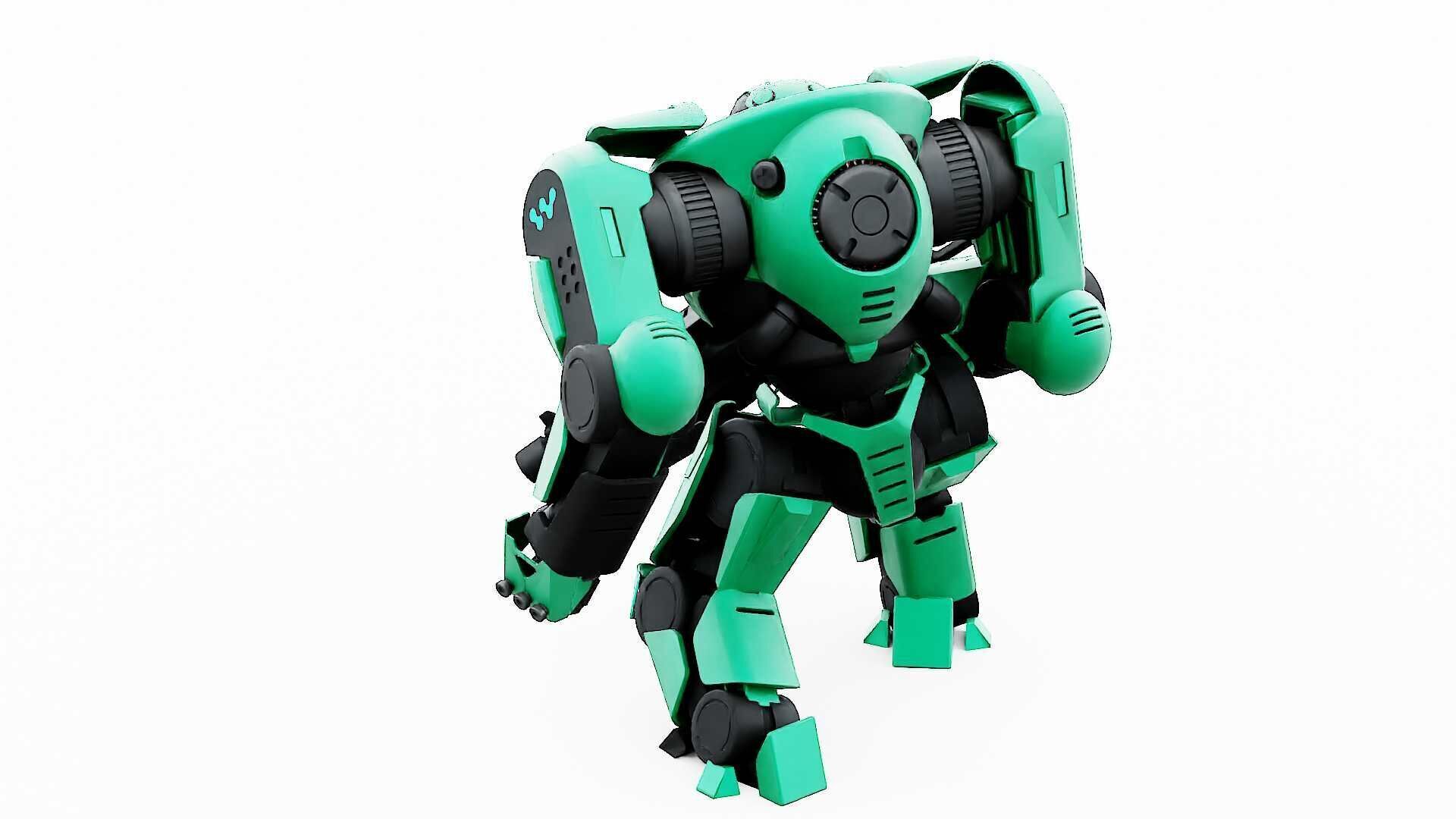 DOOM FIGHTER V-7  Rigged for Unreal Engine - Unity - MIXAMO  3D model_15