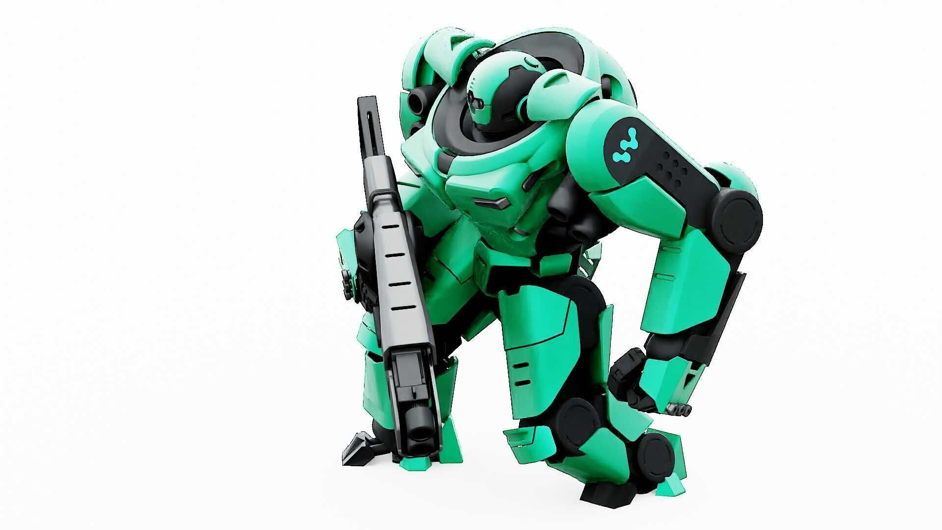 DOOM FIGHTER V-7  Rigged for Unreal Engine - Unity - MIXAMO  3D model_8