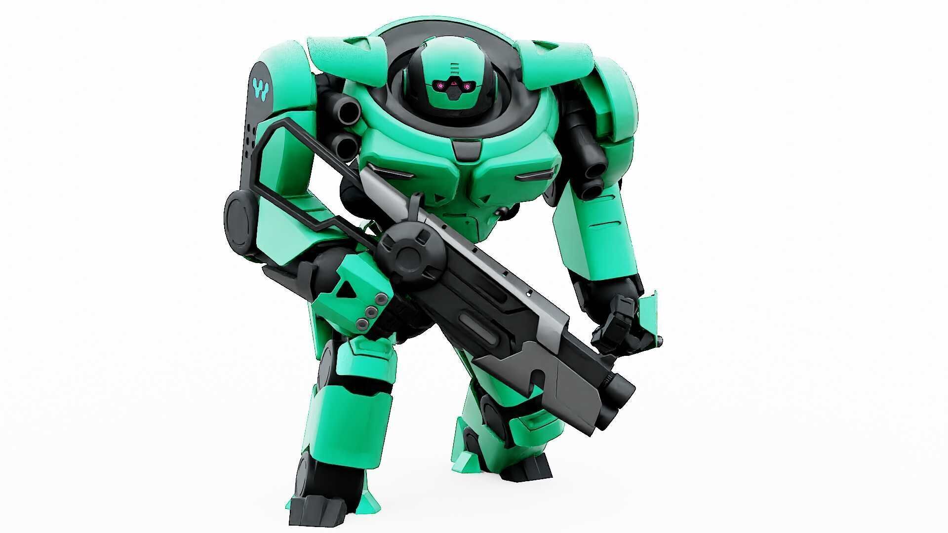 DOOM FIGHTER V-7  Rigged for Unreal Engine - Unity - MIXAMO  3D model_23