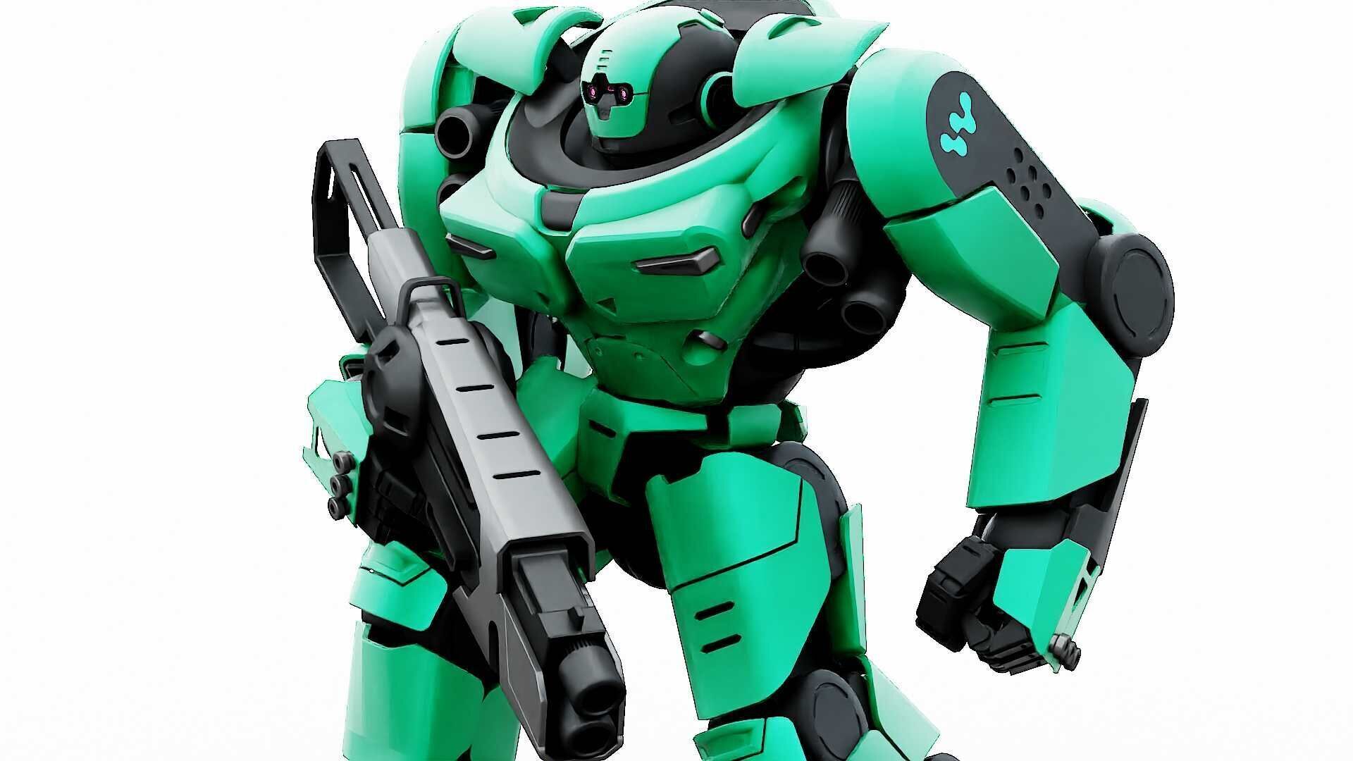 DOOM FIGHTER V-7  Rigged for Unreal Engine - Unity - MIXAMO  3D model_29