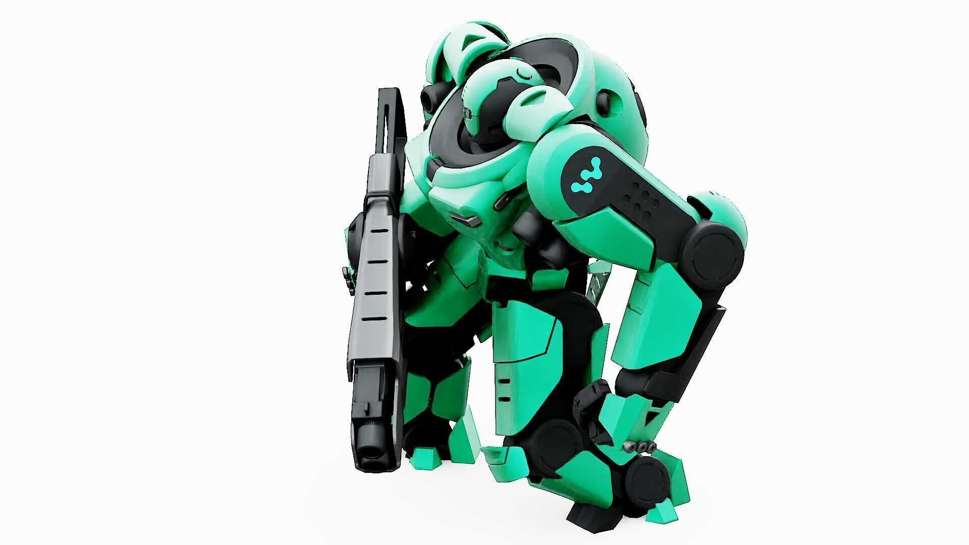 DOOM FIGHTER V-7  Rigged for Unreal Engine - Unity - MIXAMO  3D model_9