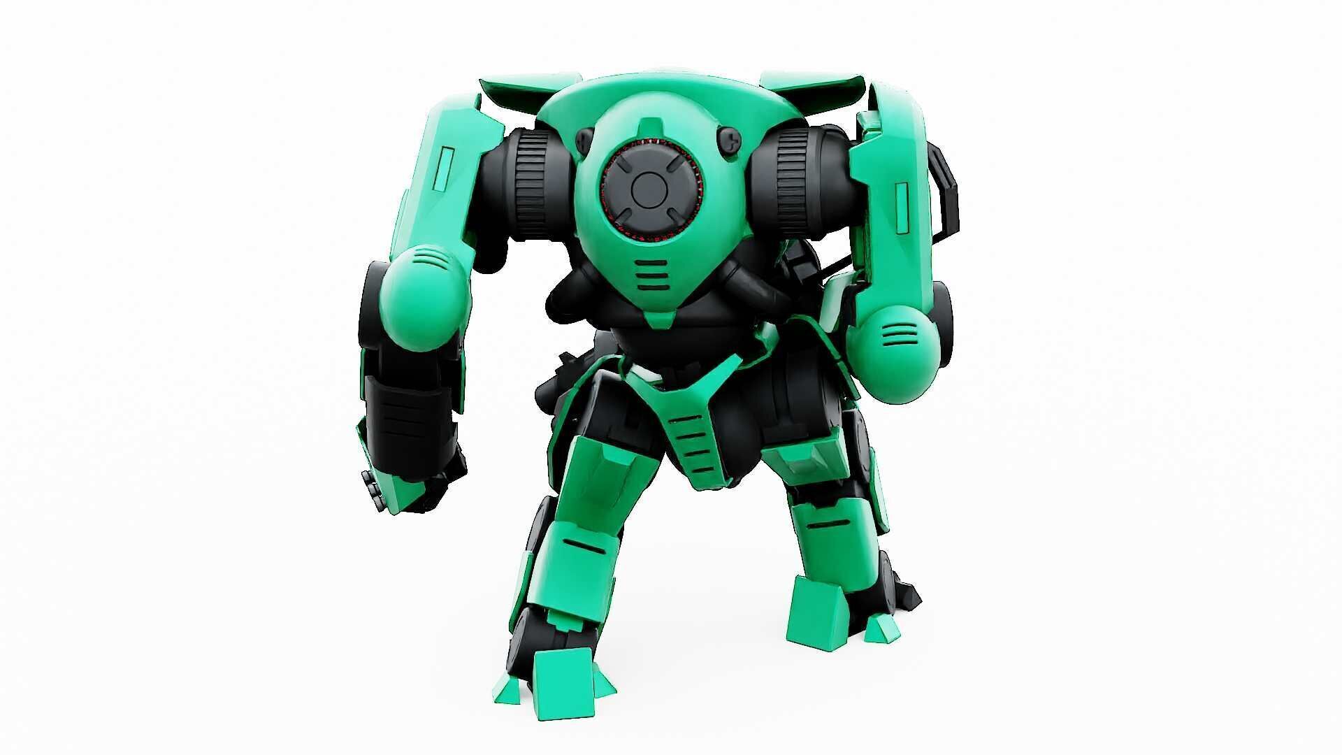 DOOM FIGHTER V-7  Rigged for Unreal Engine - Unity - MIXAMO  3D model_17