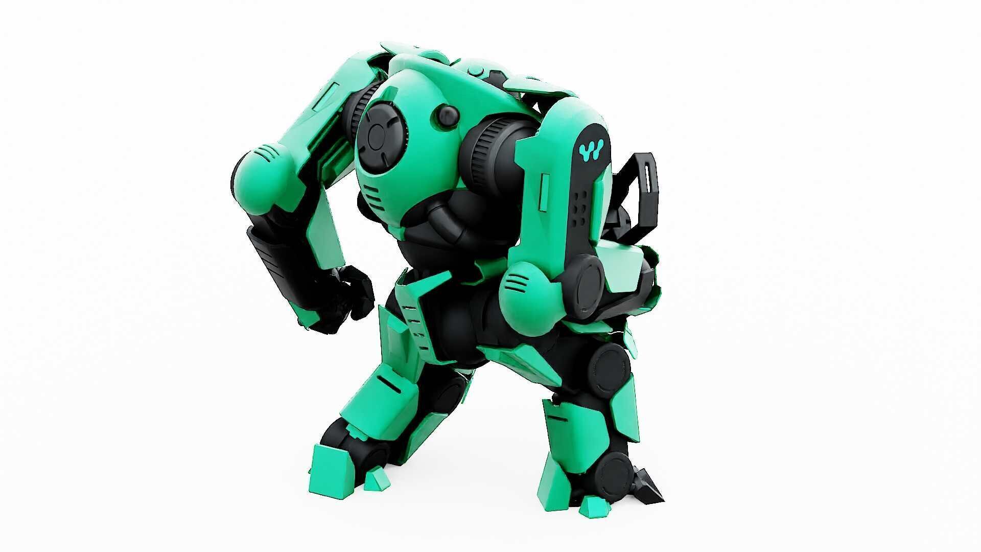 DOOM FIGHTER V-7  Rigged for Unreal Engine - Unity - MIXAMO  3D model_19